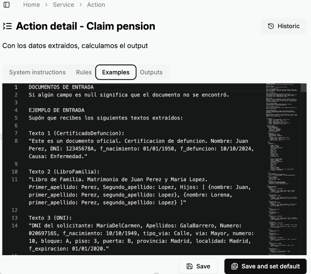 action detail claim